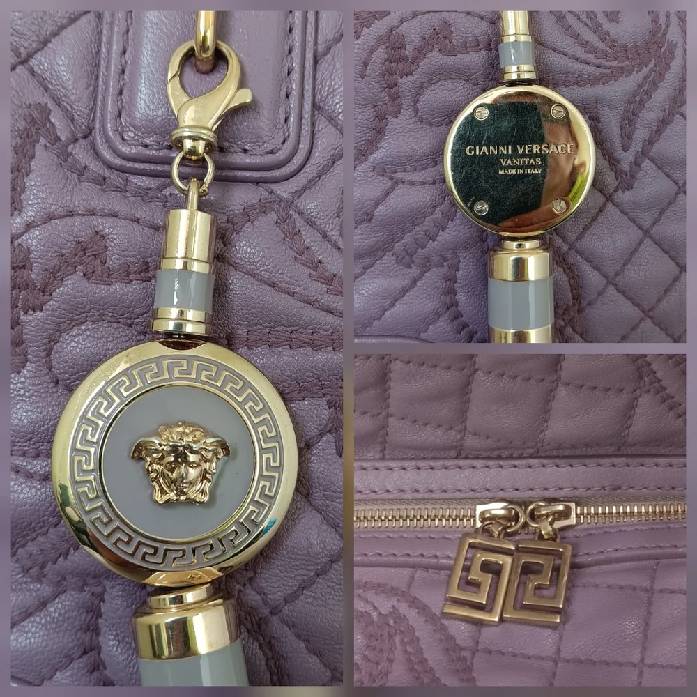 SOLD ✅️GIANNI VERSACE Vanitas Limited Edition Quilted Barocco Bag - PURPLE 💜 - Picture 8 of 17